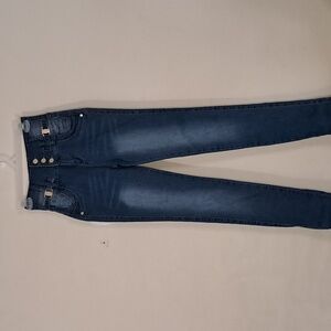Mitzi Michel Junior Size 5 Tall Skinny Straight Jean's with Goldtone Hardware